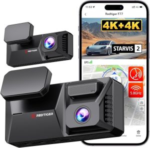 2. REDTIGER F77 4K+4K HDR Dash Cam Front and Rear