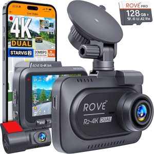 2. ROVE R2-4K DUAL Dash Cam Front and Rear